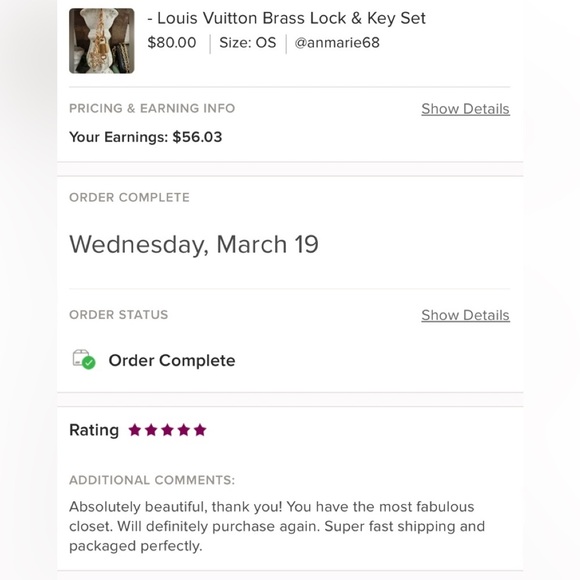 - - Louis Vuitton beautiful set
Brass Lock & Key Set - Picture 7 of 7